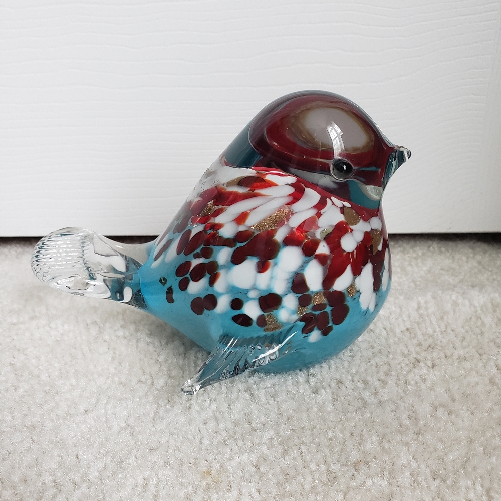 Colorful Glass Bird Murano-style Figurine